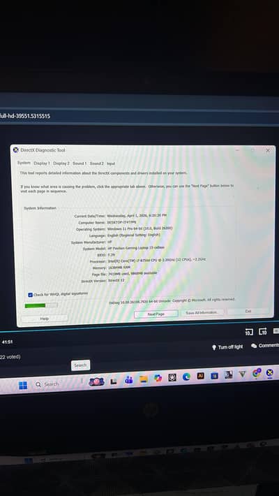 Hp pavilion 15 Gaming i5th 8th generation