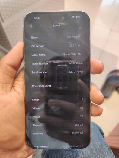 iPhone 15 Pro Max 256 gb Jv