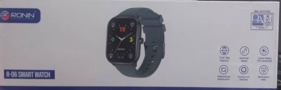 ronin R-06 smart watch brand new , water pack