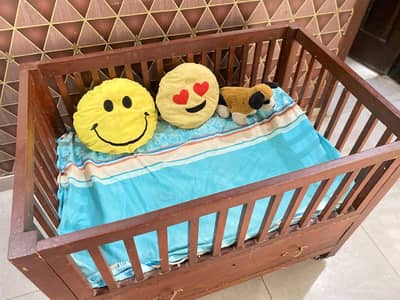 Baby Cot with Mattress ( moveable)