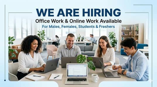 We are Hiring Male and Female staff