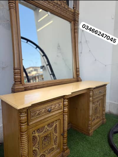 Pure wooden strong quality dressing table and free is stool