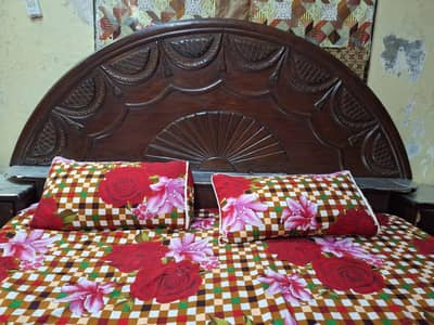 Wooden bed set urgent sale