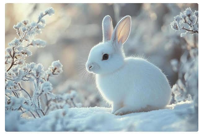 گھر کے پلے ہوئے سفید اور کالے خرگوش کے بچے 5