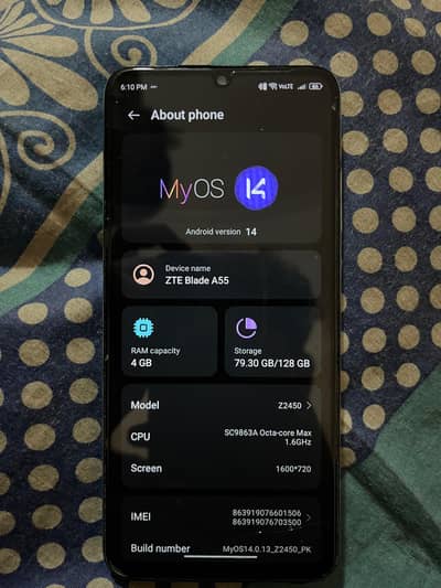 ZTE A55 10 by 10 conditions