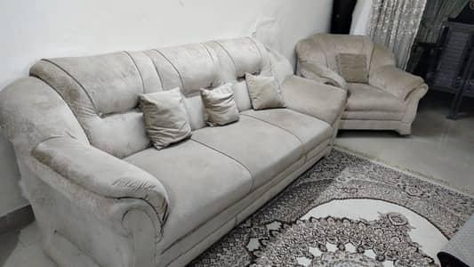 Pure wood sofas with table