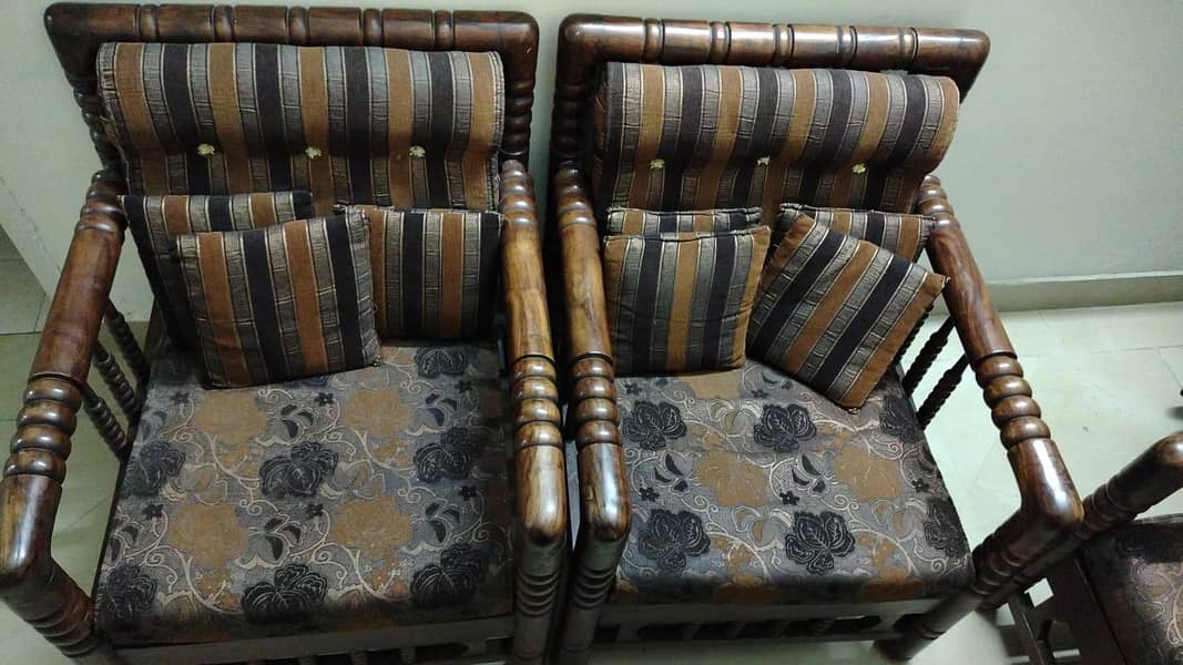 Pure wood sofas with table 3