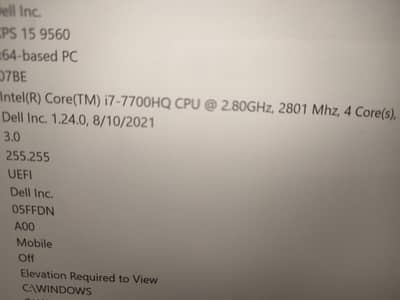 dell XPS 15 9560 i7 7th 16/1512 4gb graphics card powerful machine