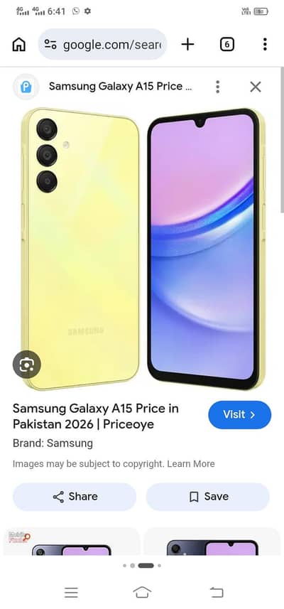 Samsung a15.6gb  128gb