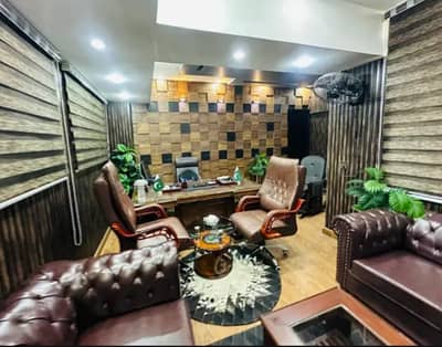 Best Deal : 600 Sqft Modern Full Furnished Office With Ac, Lift & Car Parking In Prime Location Of Shahrah e Faisal At Low Rent.
