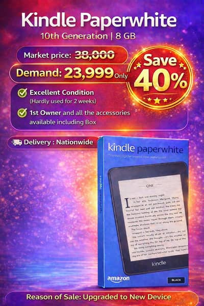 kindle paper white 10th Generation | 8GB | Black