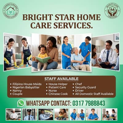 Filipino  maid / security Guards / Babysitters / Chinese Cook / Driver