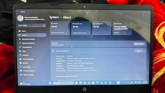Hp laptop core i5 12gen(10 cores,12 logical processors)