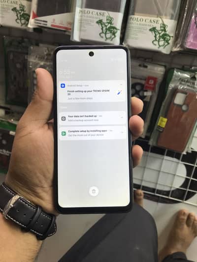 Tecno spark 20 only set or dukan ka card milega peace sealed ha