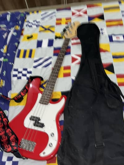 Rockburn PB Style bass guitar with Rockburn Guitar Amplifier