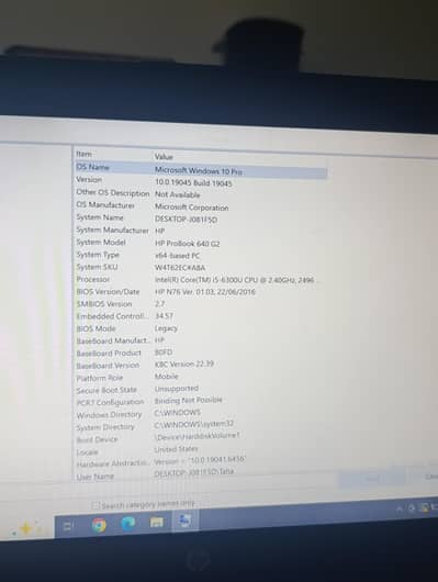 Laptop Core i5 6th Generation HP