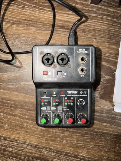 Teyun Q12 Audio Interface for guitars, pianos, microphone etc