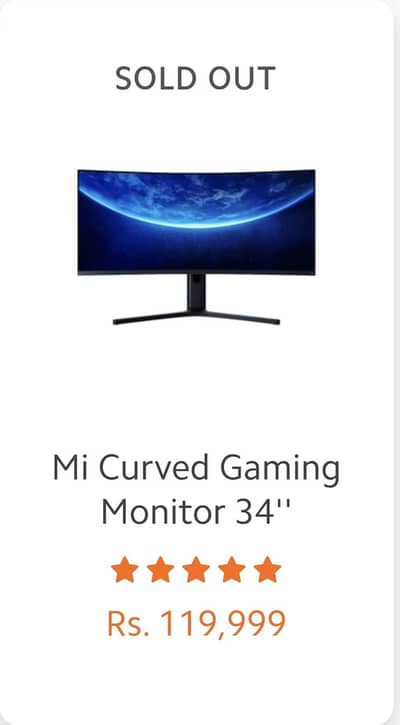 Mi Curved Gaming Monitor 34''