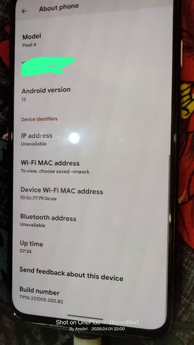 Google pixel 4 (4ram 64rom)