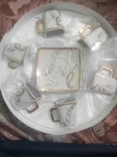 cup set antique mini 24 k gold