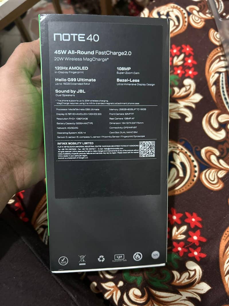 Infinx note 40 6
