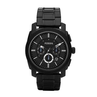 fossil men's stainless steel watch black