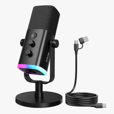 FIFINE AmpliGame AM8 USB/XLR Dynamic Microphone with RGB