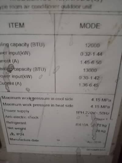 Hair Dc inverter Ac 1 ton