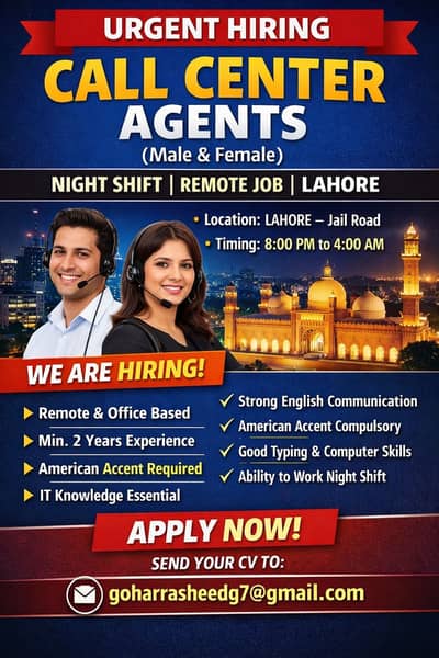 Urgent Hiring Call Center Agents (Male & Female)