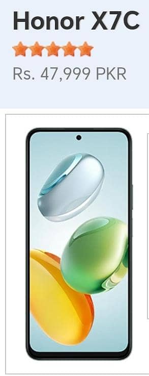 Honor X7C 16Gb Ram / 256Gb internal