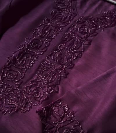 silk plum colour dress