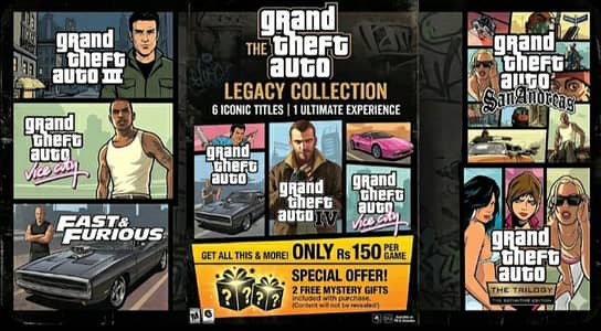 GTA San,ViceCity,GTA4,GTA3,GTA Trilogy with gifts for PC game Computer