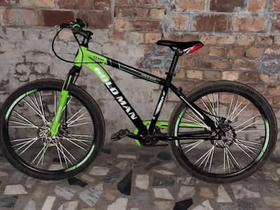 large frame,disck breaks, imported tyres,in green colour with discount