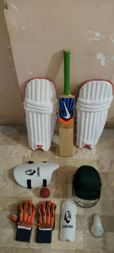 Complete Cricket Kit – Nike Bat, MRF Pads | Barely Used | Karachi