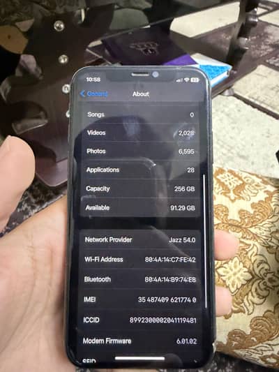 iPhone x pta approved 256gb