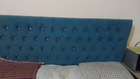 Blue Colour King Size Cushioning Bed