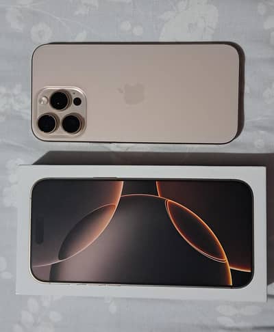 I phone 16 pro dessert titanium 10 by 10 128 gb