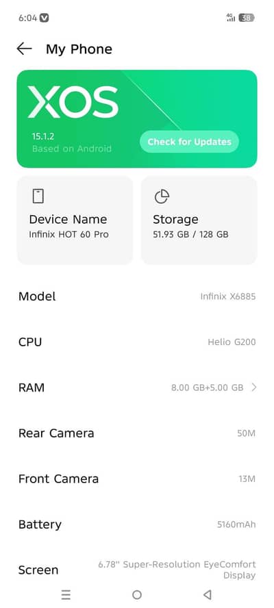 I'm selling my infinix hot 60 Pro