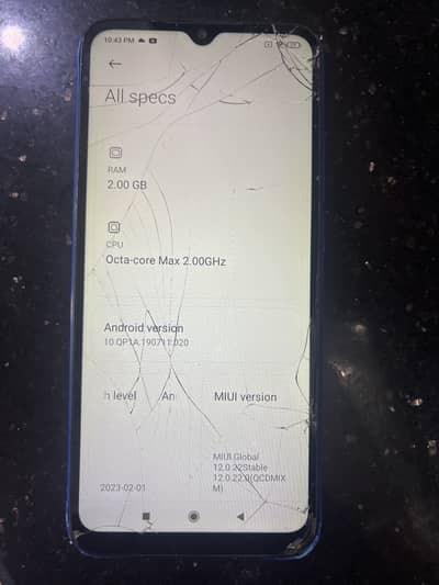 Redmi 9A with box and charger