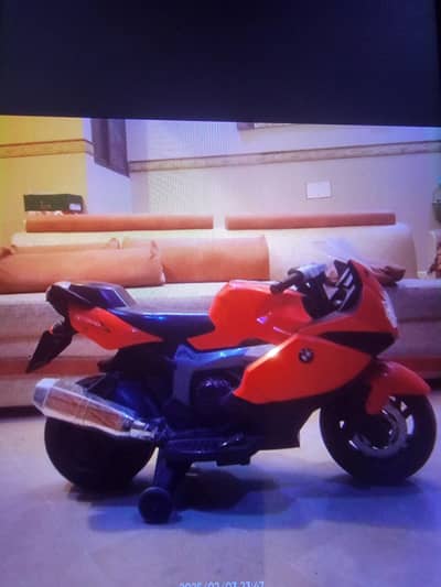 BMW Style Kids Electric Ride on Bike  Excellent Condition.