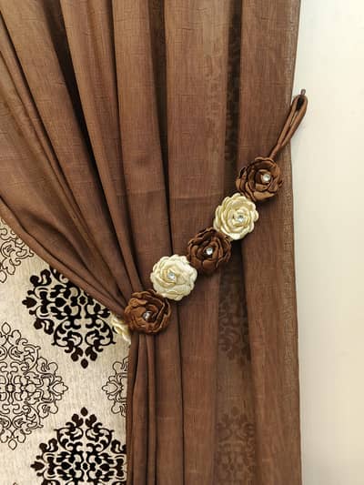 Floral Curtain tieback (Imported) (pair)3 colors available