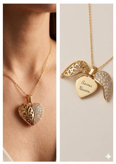 personalized heart  shape locket