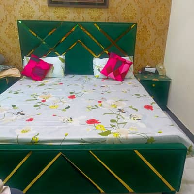 Bed and side tables slightly used