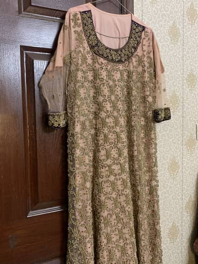 Party wear maxi  with free pair of 3 new earrings