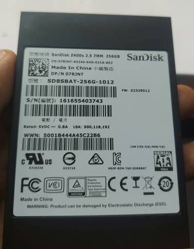 Sandisk Ssd 256gb 100 health and some other items for sale read ad