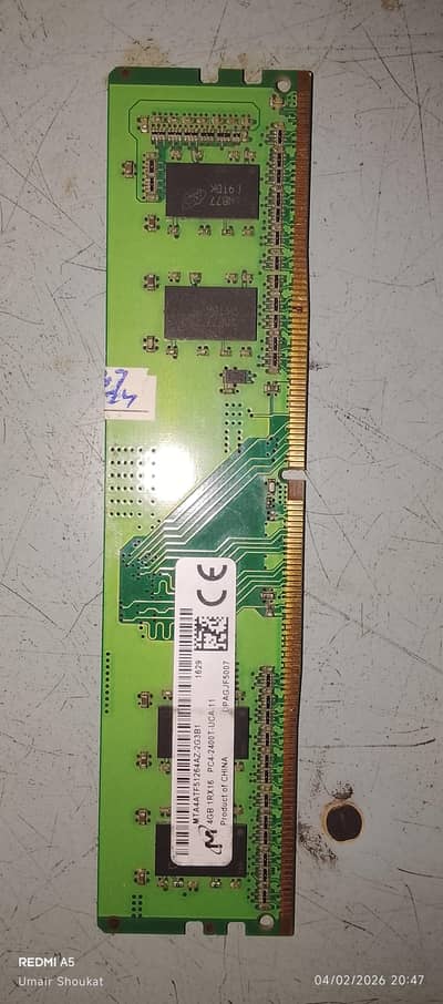 4GB DDR4 RAM Micron 2400MHz Original”