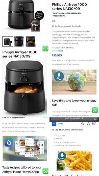 Philips airfryer 6.2 L