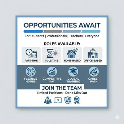 Full Time Part Time Office based Home based