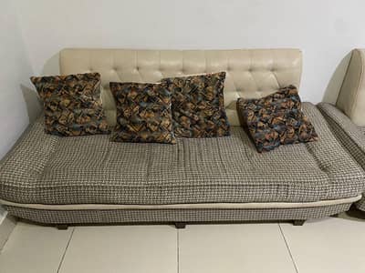 beige eight seater sofa set