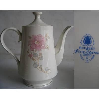 0.3. 0.6. 0.1. 7.7. 5.2. 6 Fine China BUDLET satu set motif bunga mawar